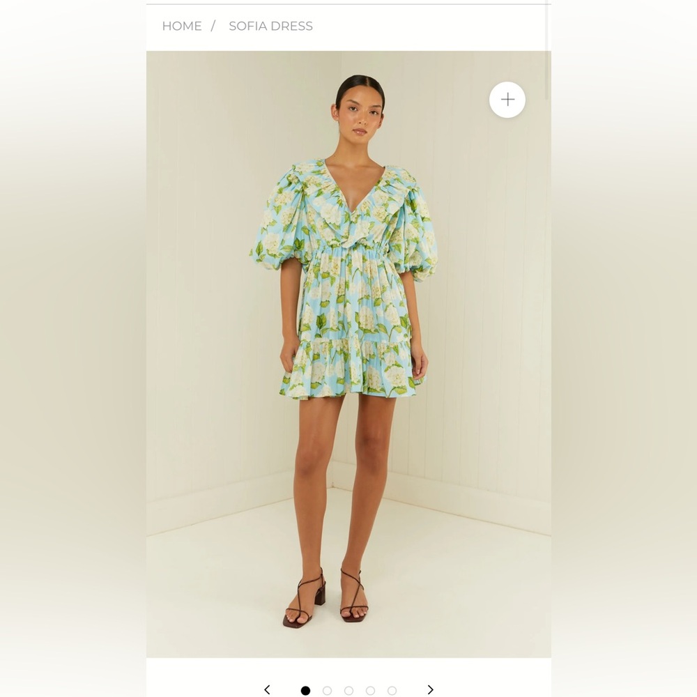 NWT Palm Noosa Sofia Dress In blue hydrangea size AUS 6 / US 2
